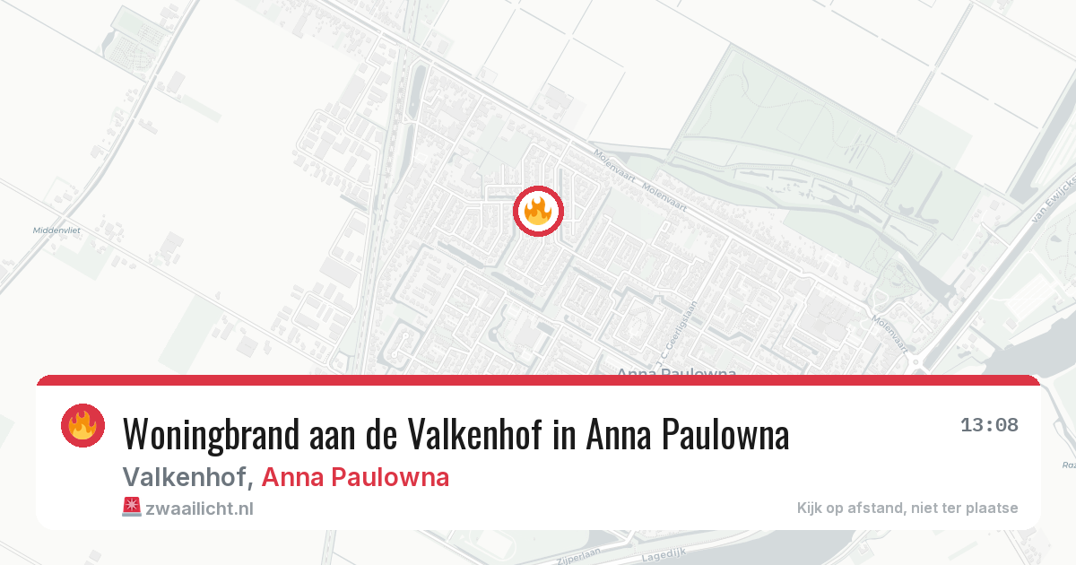 Woningbrand aan de Valkenhof in Anna Paulowna — 8 feb 2026