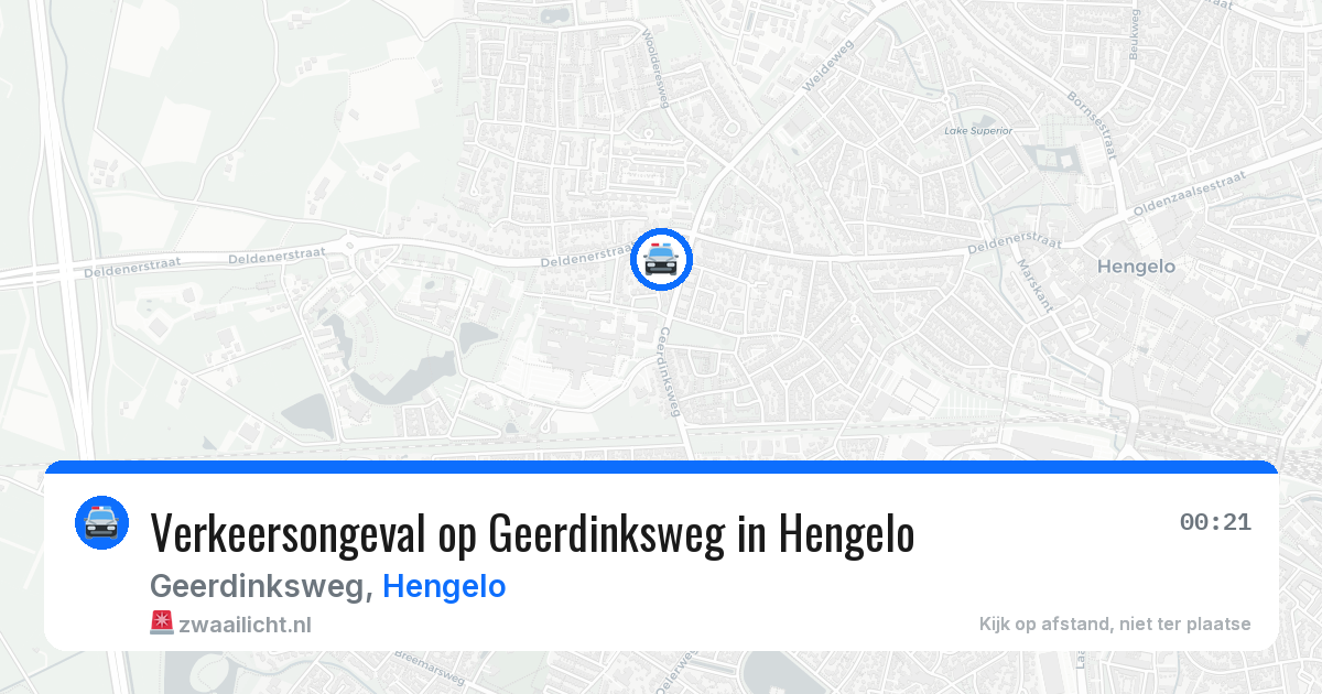 Verkeersongeval op Geerdinksweg in Hengelo — 16 jun 2026