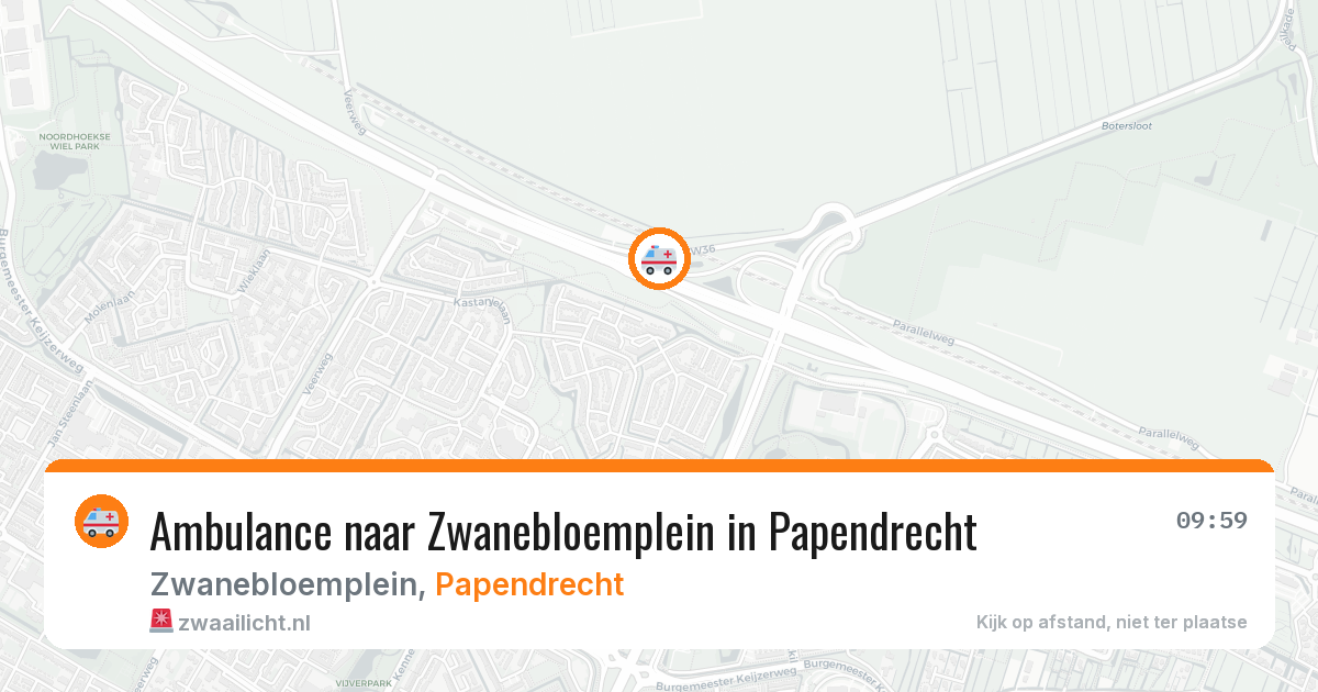 Ambulance naar Zwanebloemplein in Papendrecht — 25 mei 2026