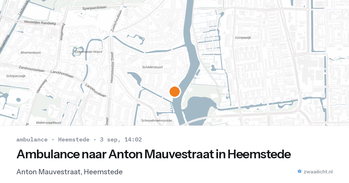 Ambulance naar Anton Mauvestraat in Heemstede — 3 sep 2026