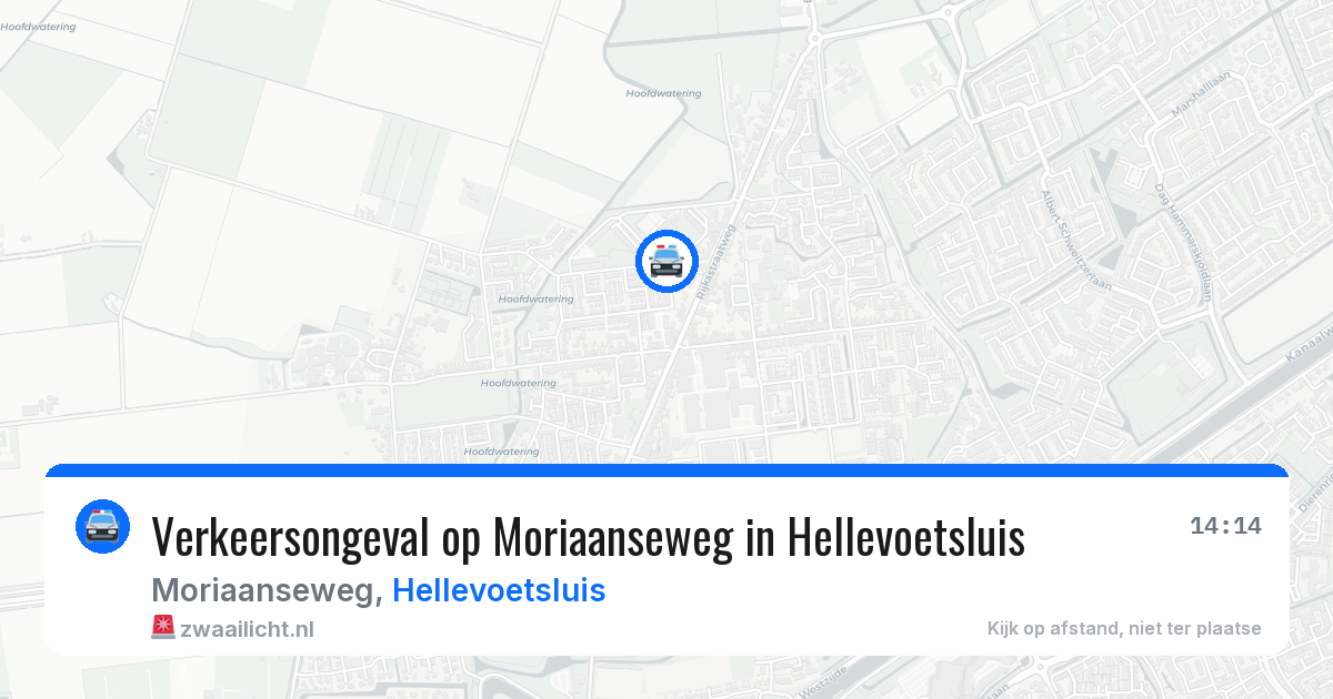 Verkeersongeval op Moriaanseweg in Hellevoetsluis — 17 mrt 2026