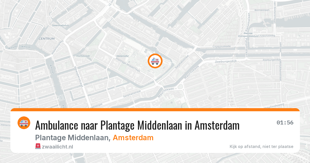 Ambulance naar Plantage Middenlaan in Amsterdam — 17 jun 2026