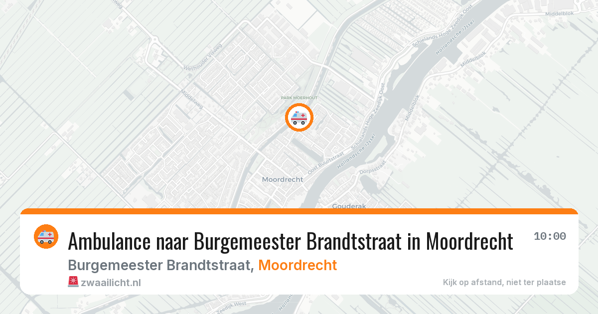 Ambulance naar Burgemeester Brandtstraat in Moordrecht — 4 mei 2026