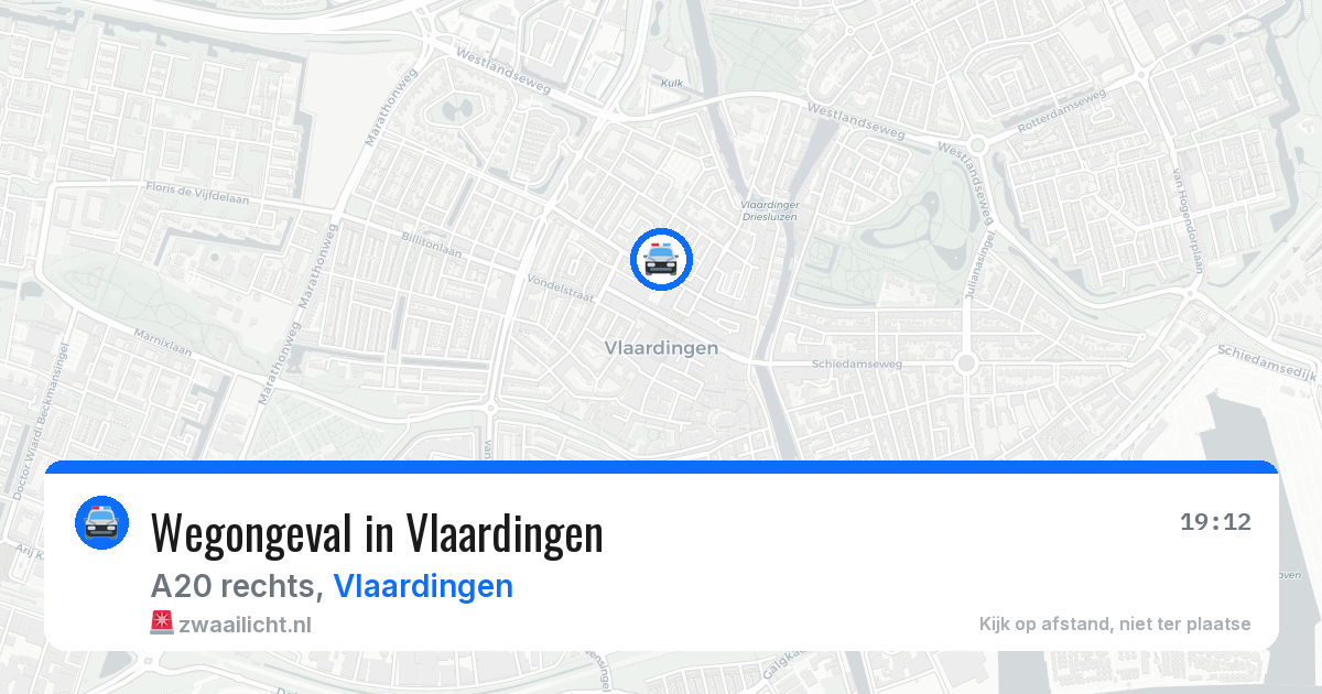 Wegongeval in Vlaardingen — 19 jun 2026