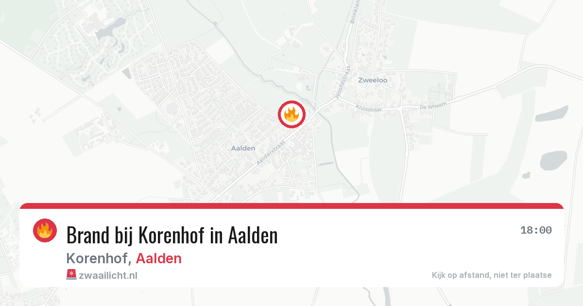 Brand bij Korenhof in Aalden — 13 mrt 2026