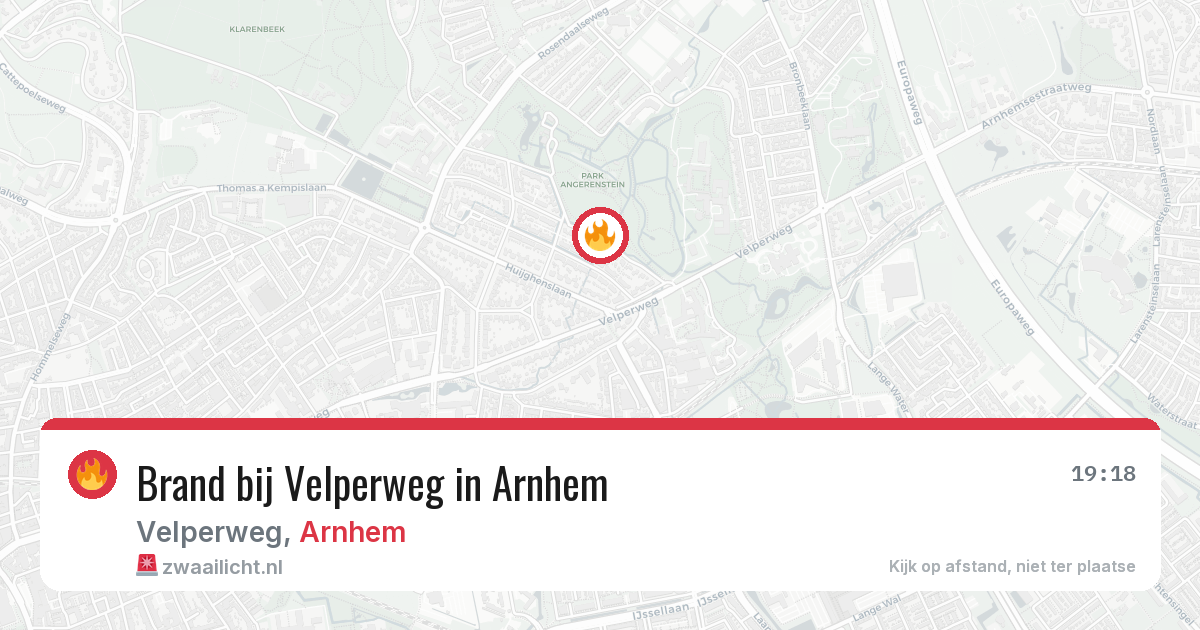 Brand bij Velperweg in Arnhem — 10 jun 2026
