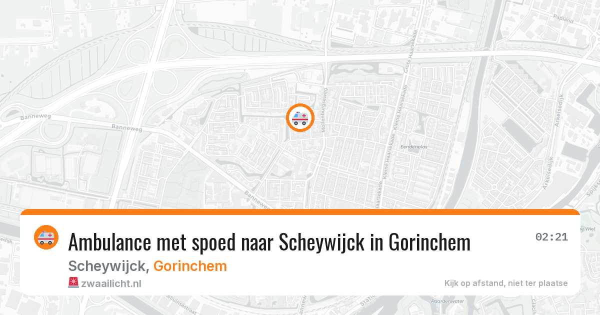 Ambulance met spoed naar Scheywijck in Gorinchem — 18 mei 2026