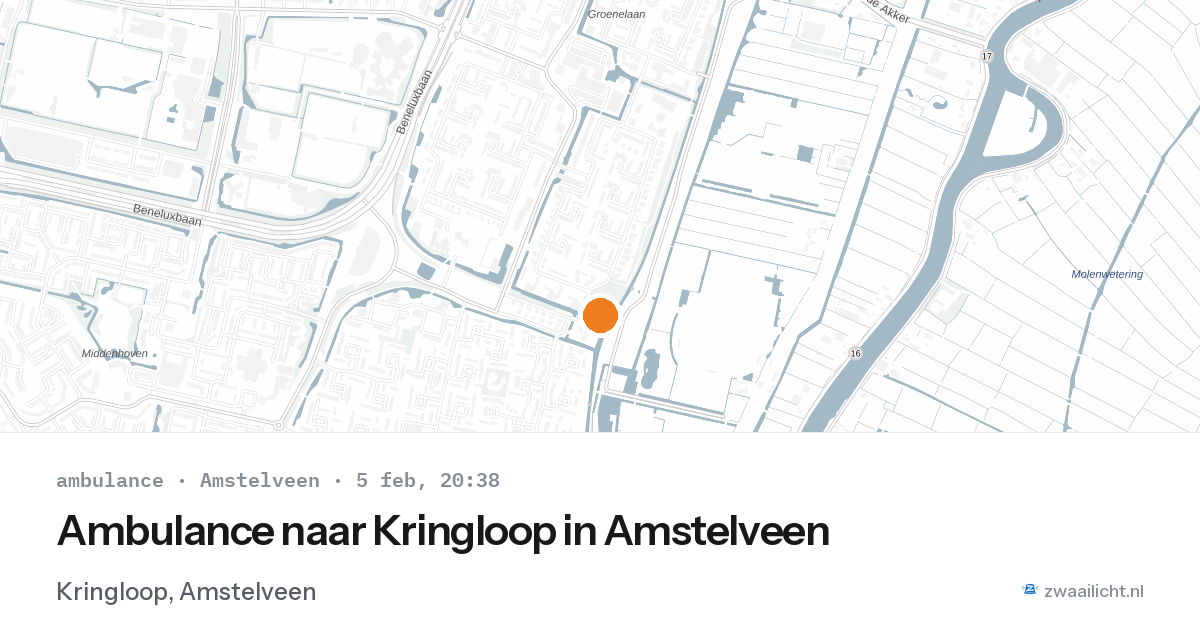 Ambulance naar Kringloop in Amstelveen — 5 feb 2026
