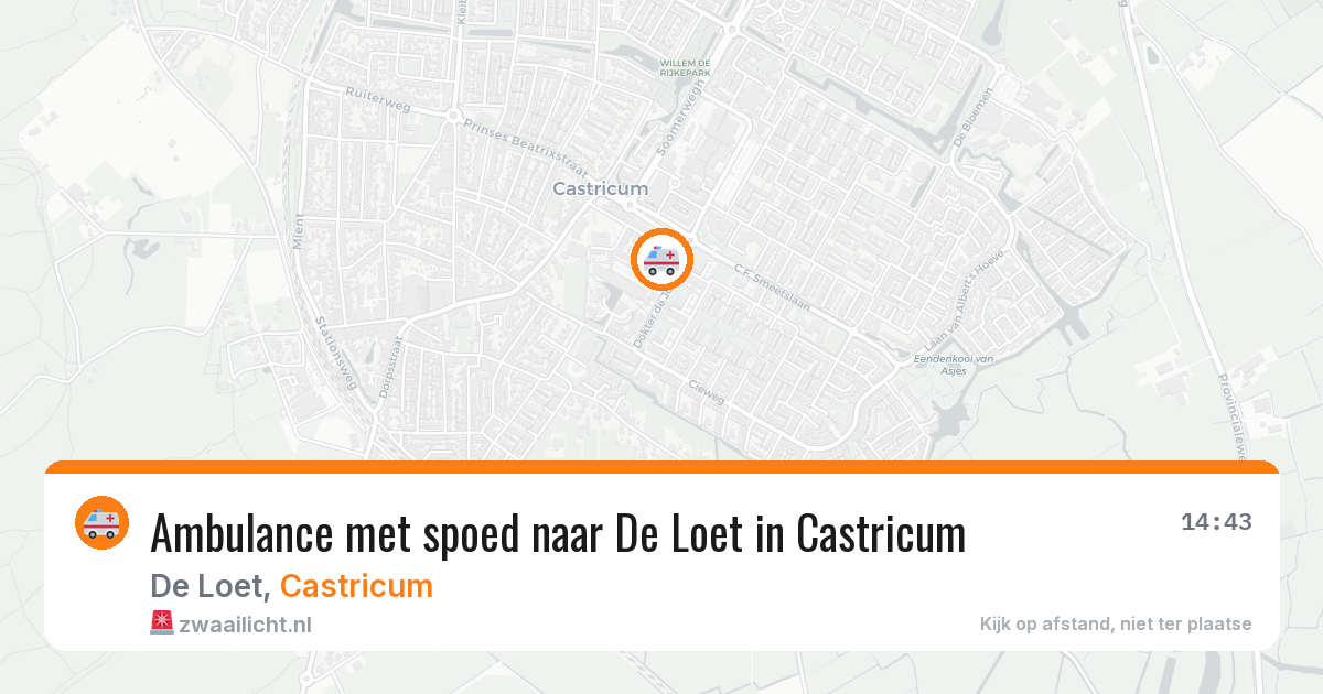 Ambulance met spoed naar De Loet in Castricum — 24 apr 2026