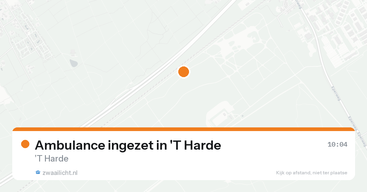 Ambulance ingezet in 'T Harde — 21 aug 2026