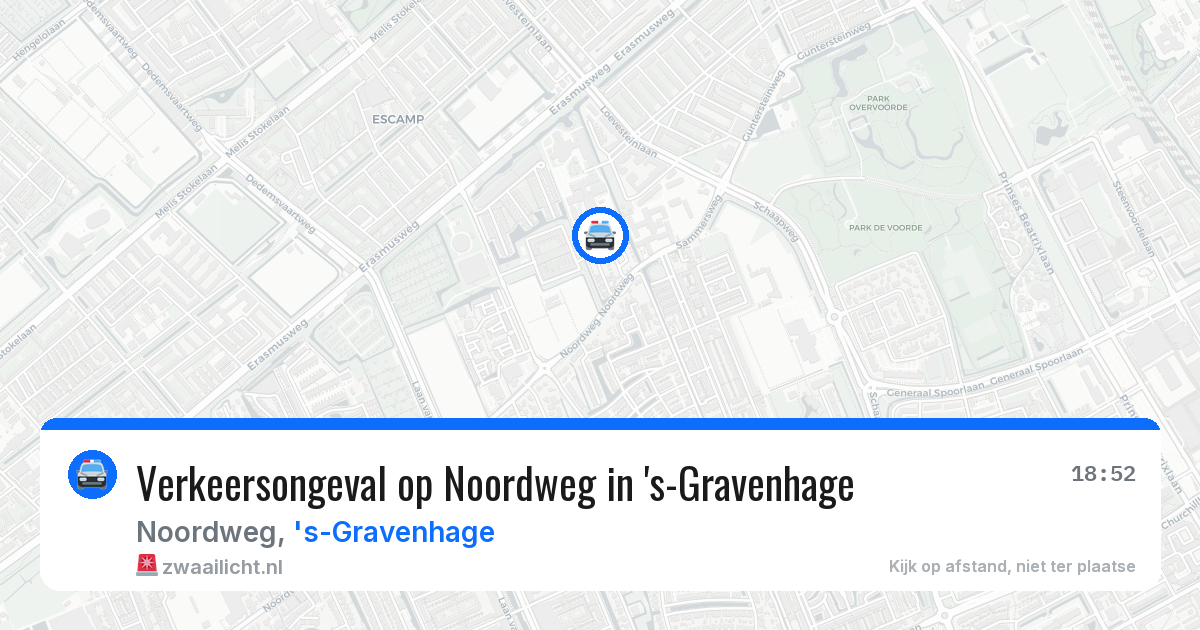 Verkeersongeval op Noordweg in 's-Gravenhage — 27 mei 2026