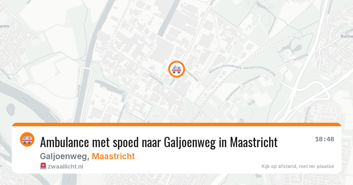 Ambulance met spoed naar Galjoenweg in Maastricht — 21 mei 2026
