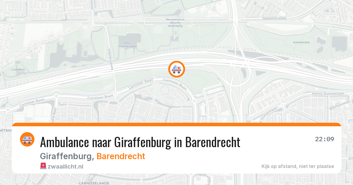 Ambulance naar Giraffenburg in Barendrecht — 21 jul 2026
