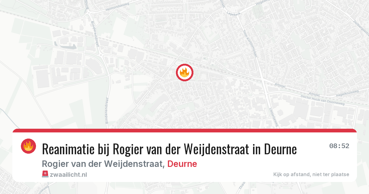 Reanimatie bij Rogier van der Weijdenstraat in Deurne — 25 jun 2026