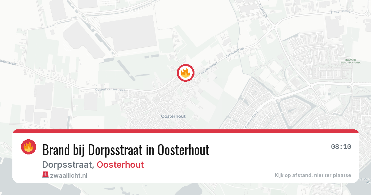 Brand bij Dorpsstraat in Oosterhout — 28 jun 2026