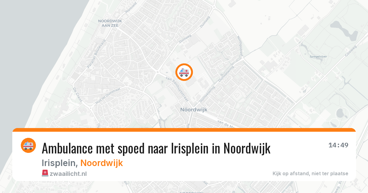 Ambulance met spoed naar Irisplein in Noordwijk — 22 mei 2026