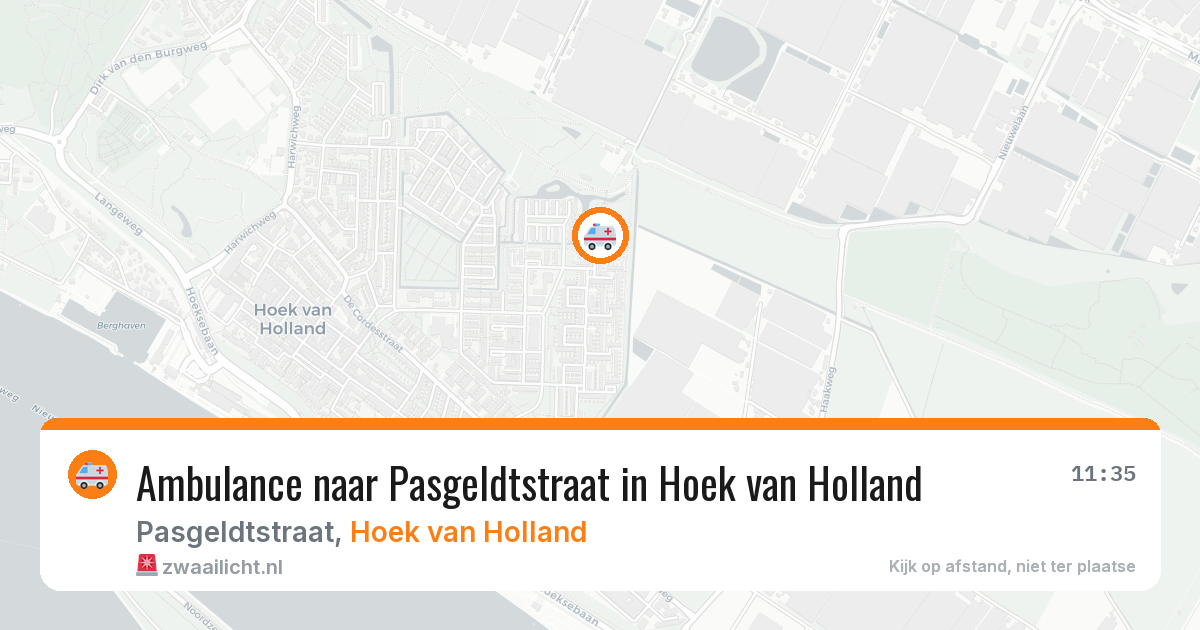 Ambulance naar Pasgeldtstraat in Hoek van Holland — 3 aug 2026