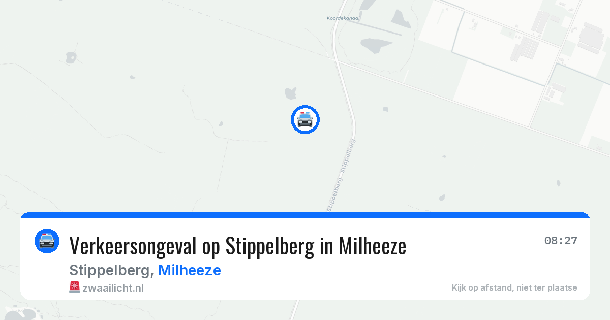 Verkeersongeval op Stippelberg in Milheeze — 26 mrt 2026