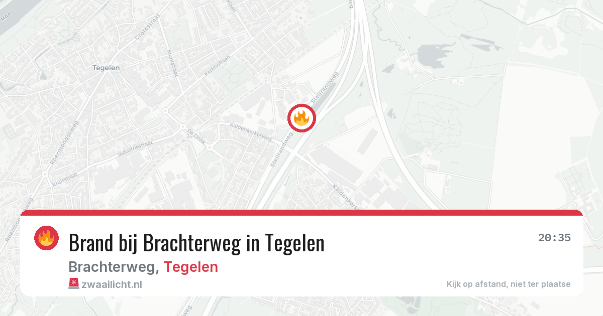 Brand bij Brachterweg in Tegelen — 15 jun 2026
