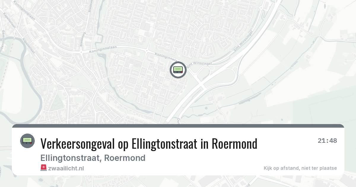 Verkeersongeval op Ellingtonstraat in Roermond — 28 jul 2026