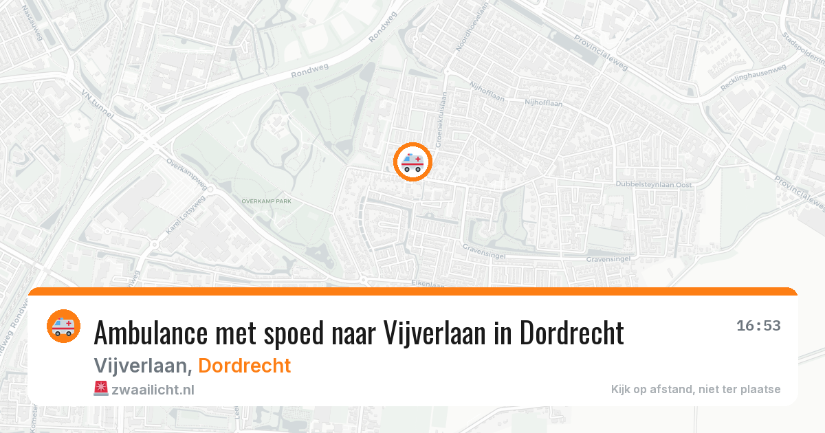 Ambulance met spoed naar Vijverlaan in Dordrecht — 27 jun 2026