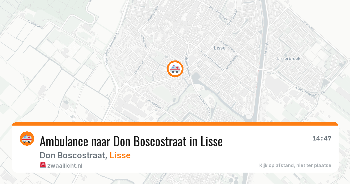 Ambulance naar Don Boscostraat in Lisse — 8 mei 2026