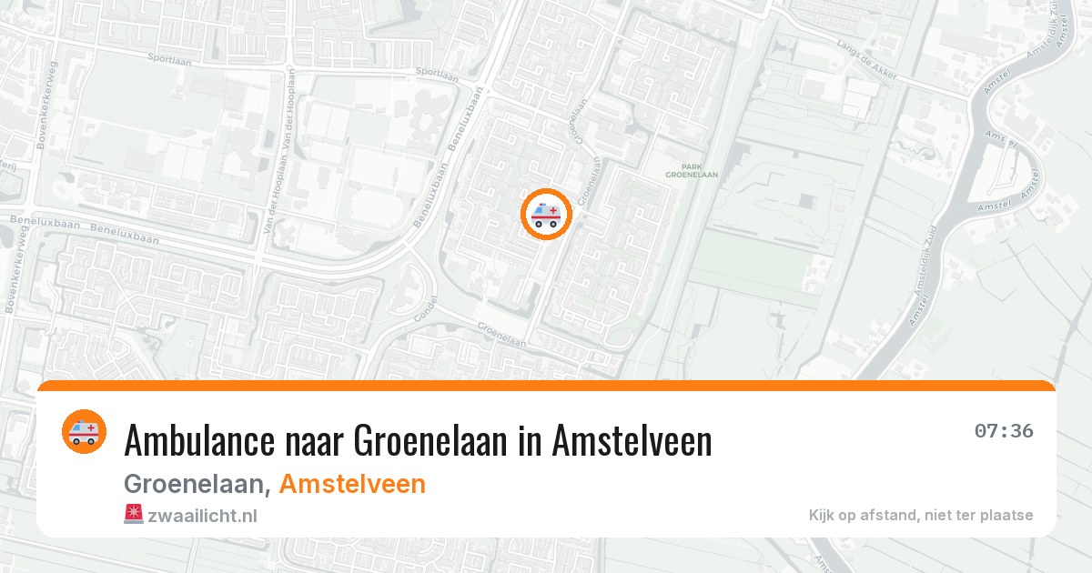 Ambulance naar Groenelaan in Amstelveen — 23 jun 2026