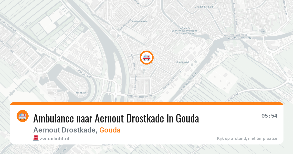 Ambulance naar Aernout Drostkade in Gouda — 14 jun 2026