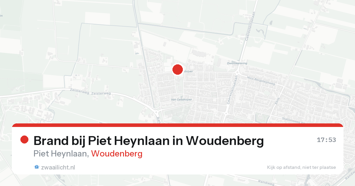 Brand bij Piet Heynlaan in Woudenberg — 30 mrt 2026