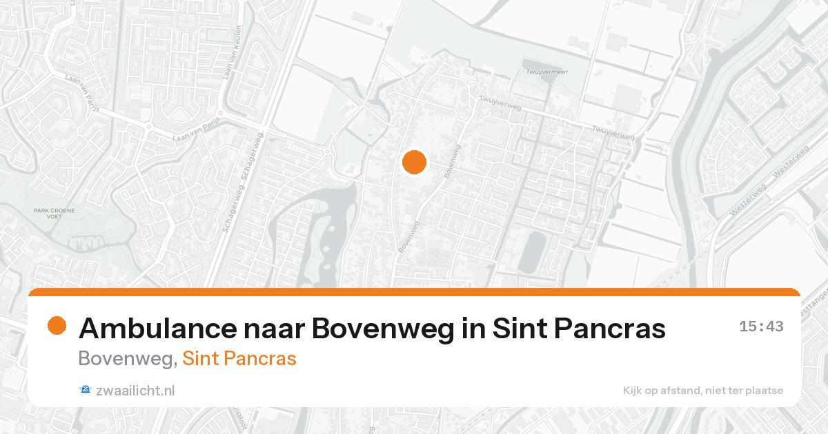 Ambulance naar Bovenweg in Sint Pancras — 4 jun 2026