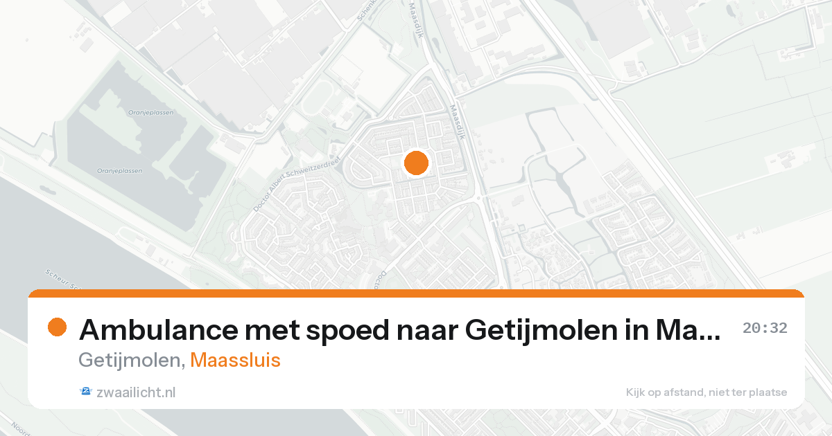 Ambulance met spoed naar Getijmolen in Maassluis — 20 aug 2026