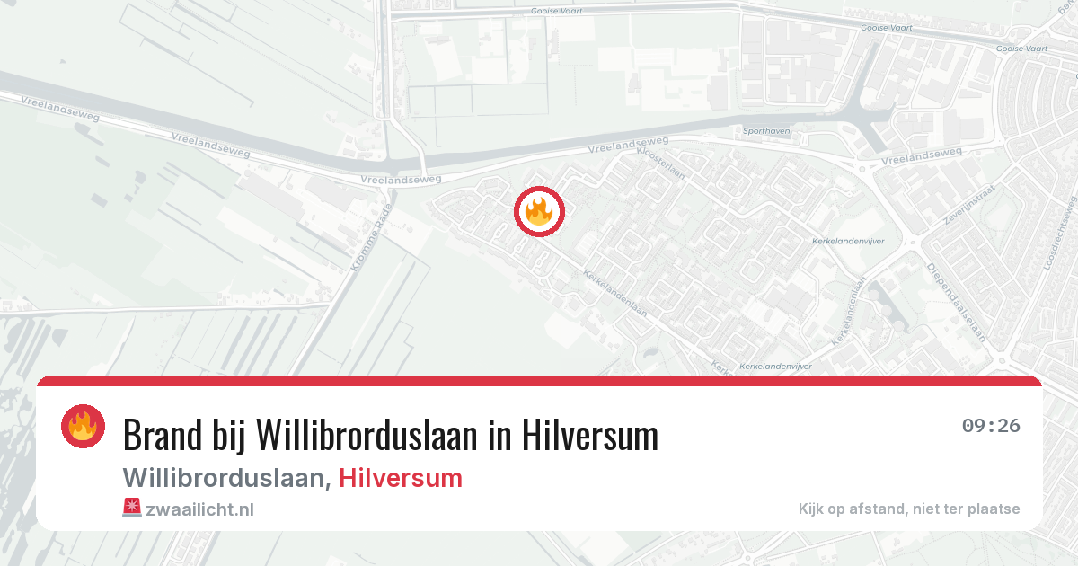 Brand bij Willibrorduslaan in Hilversum — 4 jul 2026