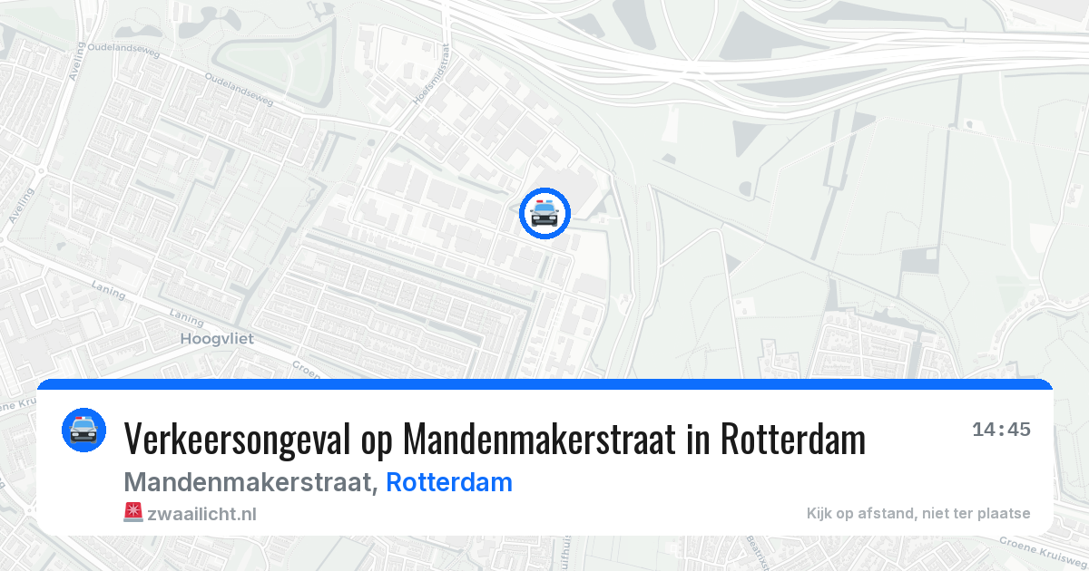 Verkeersongeval op Mandenmakerstraat in Rotterdam — 20 apr 2026
