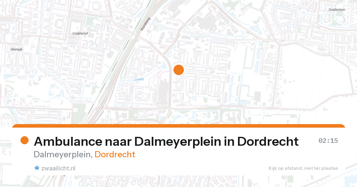 Ambulance naar Dalmeyerplein in Dordrecht — 28 aug 2026