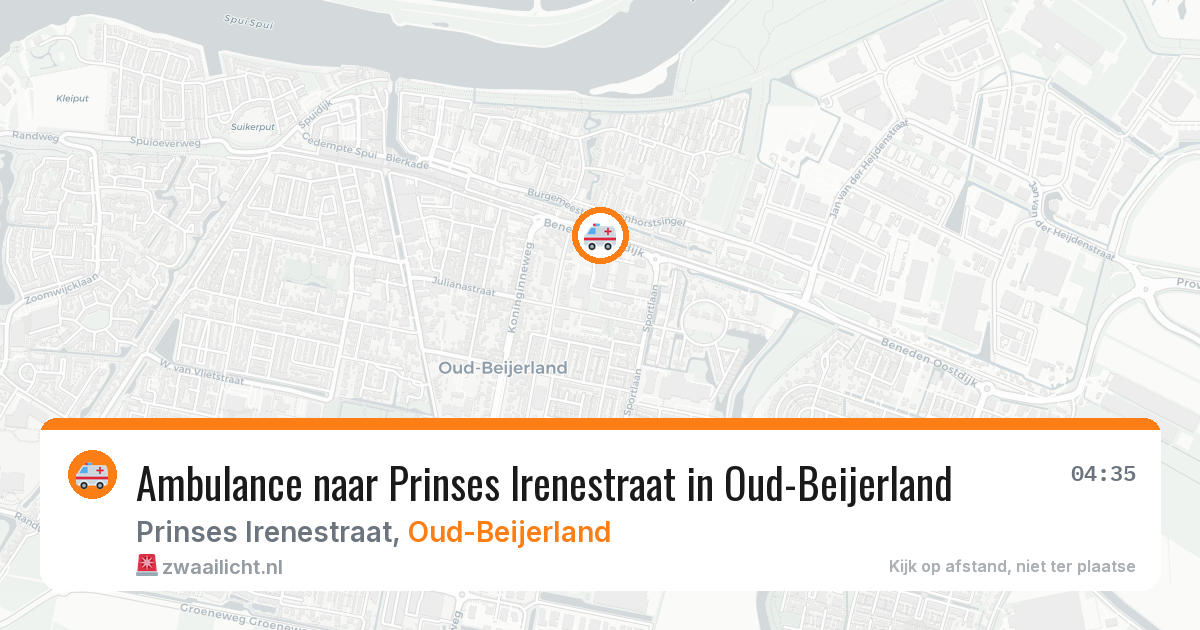 Ambulance naar Prinses Irenestraat in Oud-Beijerland — 29 jan 2026