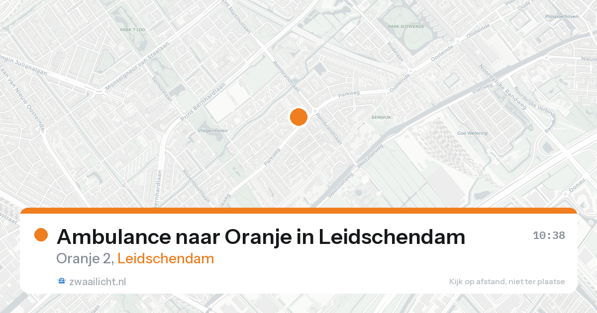 Ambulance naar Oranje in Leidschendam — 19 aug 2026