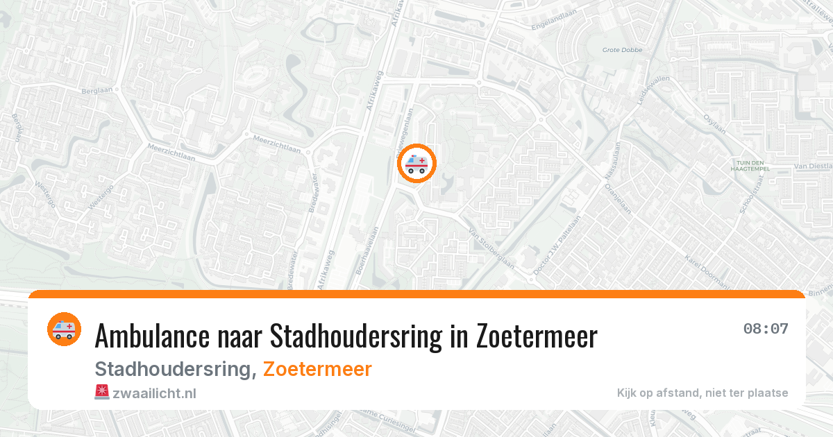 Ambulance naar Stadhoudersring in Zoetermeer — 30 mei 2026