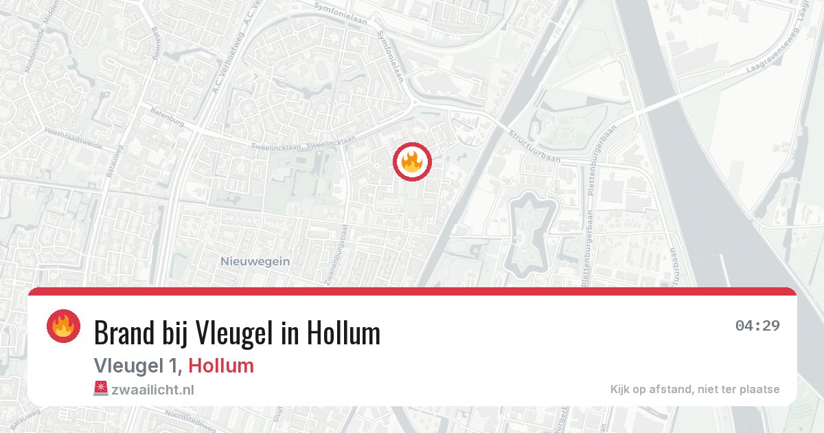 Brand bij Vleugel in Hollum — 6 aug 2026