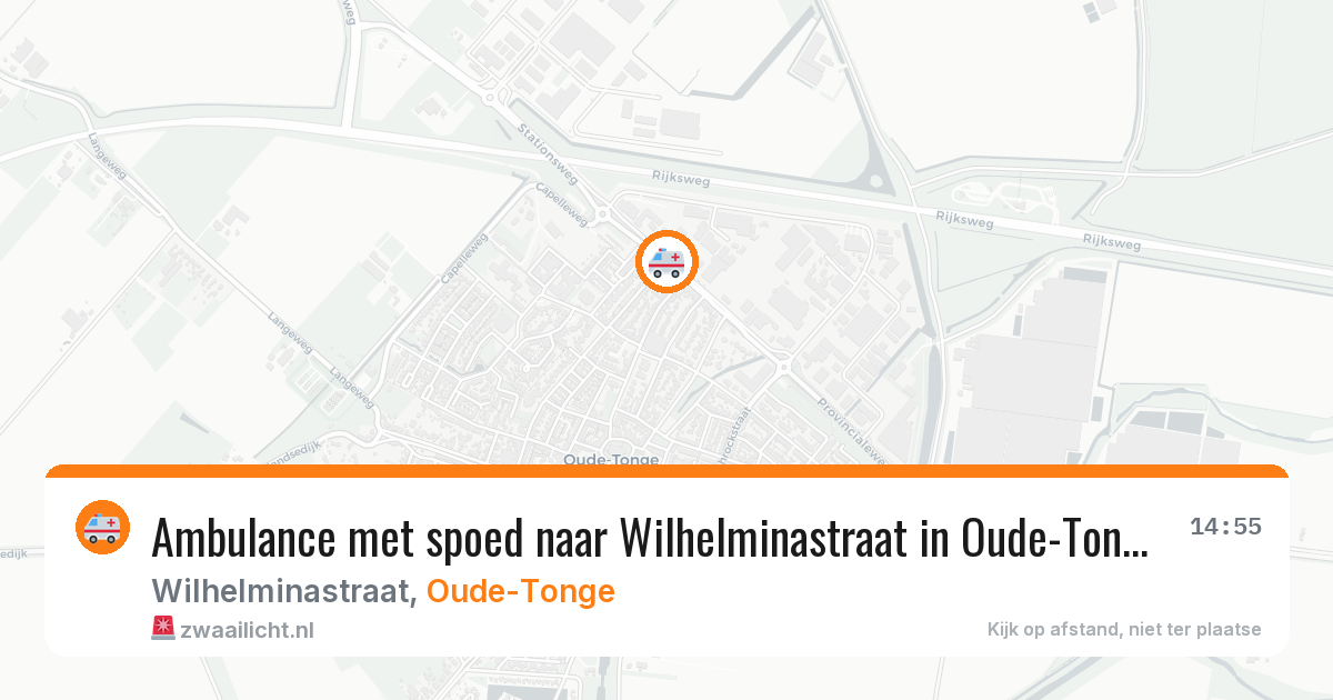 Ambulance met spoed naar Wilhelminastraat in Oude-Tonge — 21 jul 2026