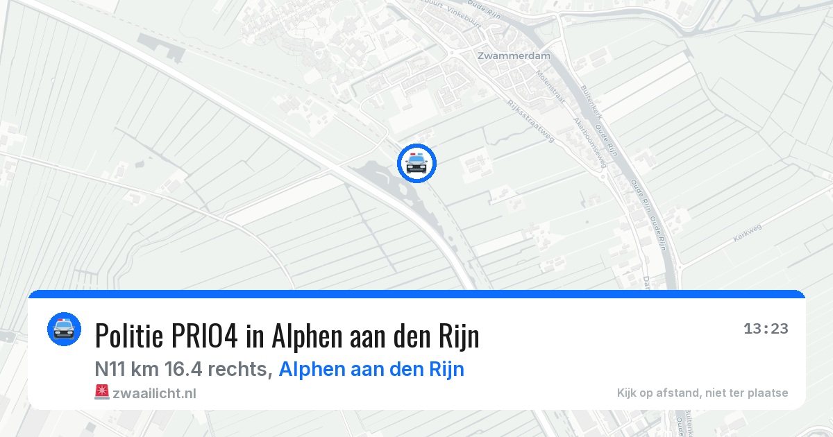 Politie PRIO4 in Alphen aan den Rijn — 13 aug 2026 | 🚨 Zwaailicht.nl