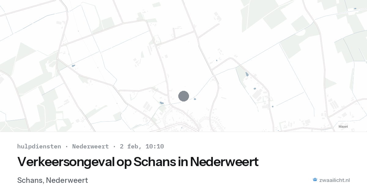 Verkeersongeval op Schans in Nederweert — 2 feb 2026