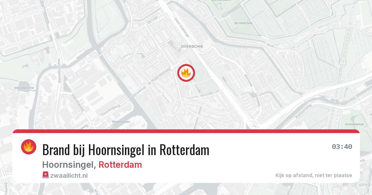 Brand bij Hoornsingel in Rotterdam — 26 mei 2026