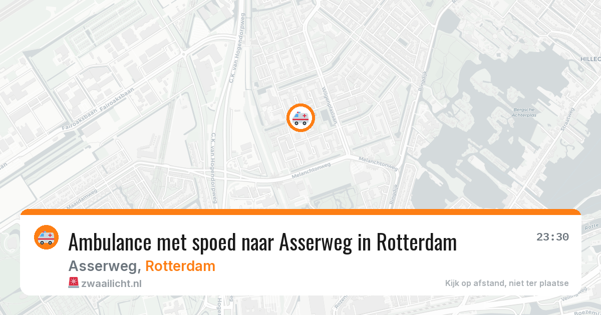 Ambulance met spoed naar Asserweg in Rotterdam — 25 apr 2026