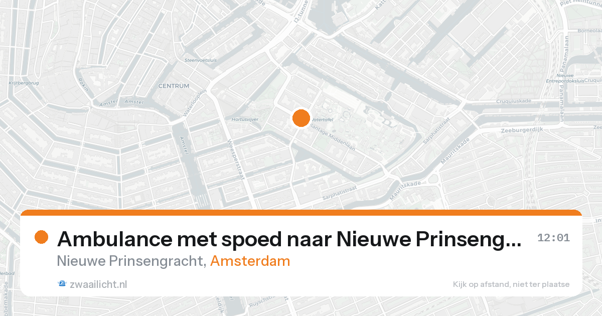 Ambulance met spoed naar Nieuwe Prinsengracht in Amsterdam — 31 jan 2026