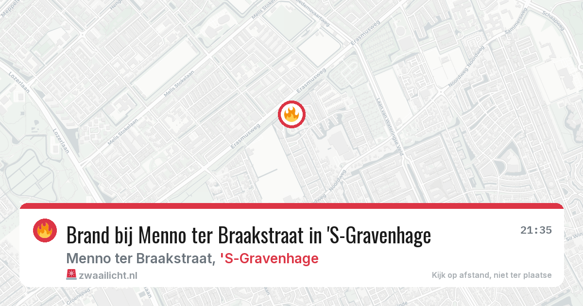 Brand bij Menno ter Braakstraat in 'S-Gravenhage — 10 mei 2026