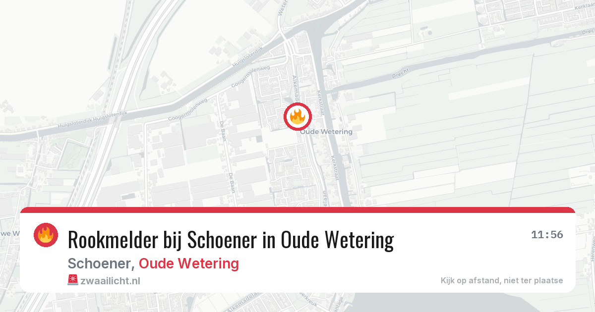 Rookmelder bij Schoener in Oude Wetering — 16 feb 2026