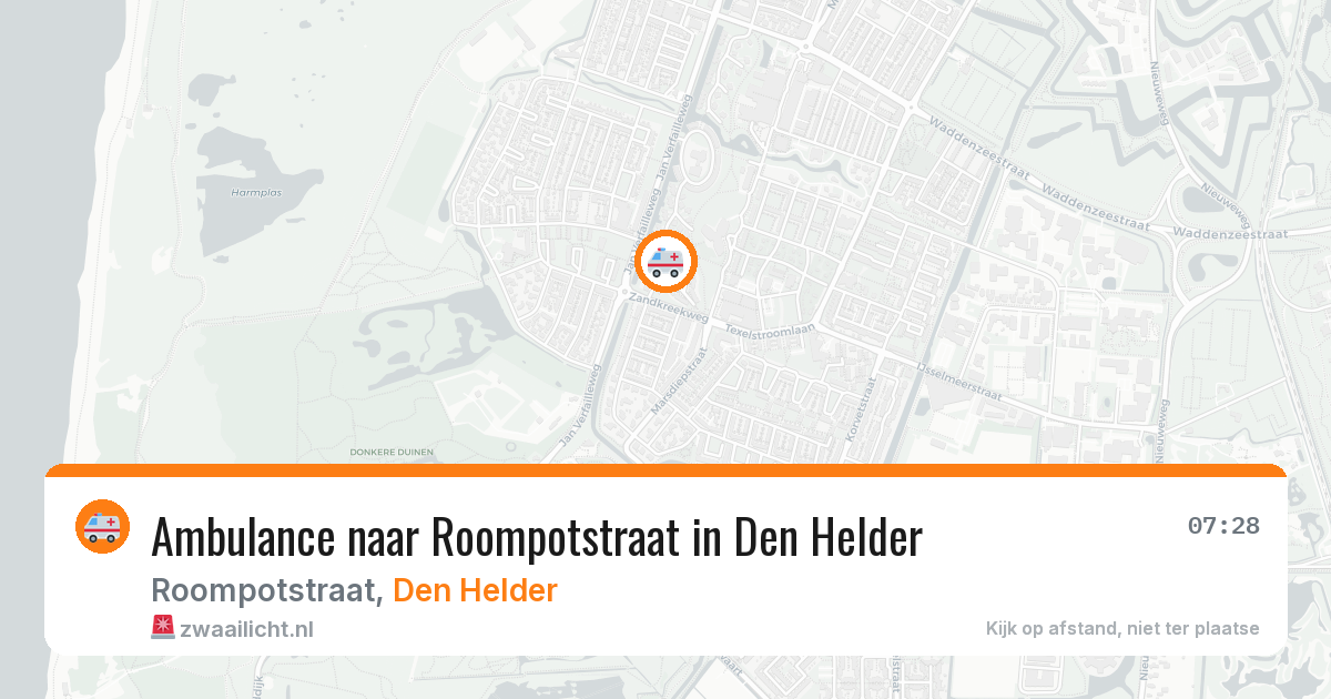 Ambulance naar Roompotstraat in Den Helder — 29 jan 2026