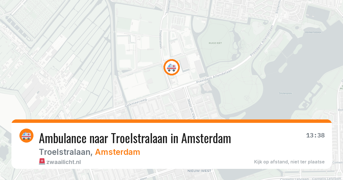 Ambulance naar Troelstralaan in Amsterdam — 23 mei 2026