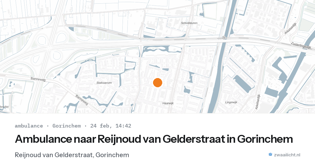 Ambulance naar Reijnoud van Gelderstraat in Gorinchem — 24 feb 2026