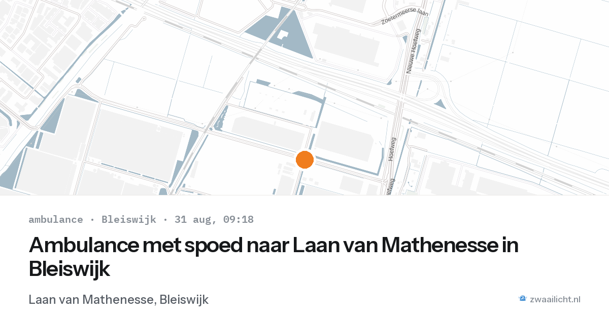 Ambulance met spoed naar Laan van Mathenesse in Bleiswijk — 31 aug 2026